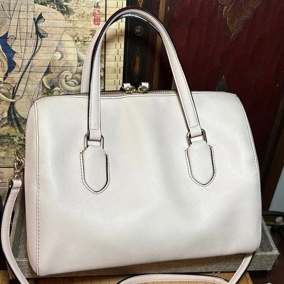 Kate Spade Satchel Blush Pink Safiano Leather w Detachable Strap 11”Lx8”Hx6”W - Picture 5 of 17